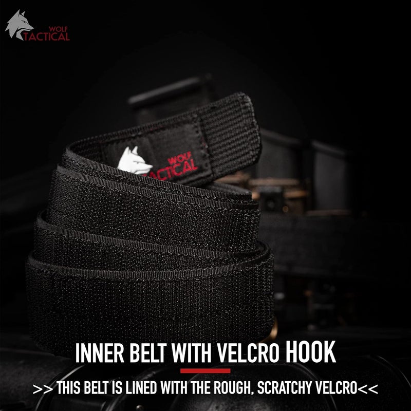 WOLF TACTICAL Hook Liner Inner for Duty & Battle Belt 1.5' Hook and Loop EDC Belt Accessories Black Inner - Image 3